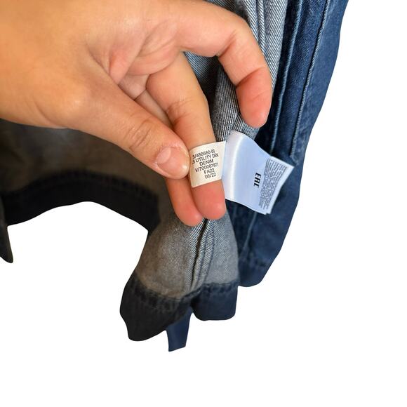 Banana Republic Heritage Expedition Shirt Dress Utility Denim Long Sleeve XS - Picture 10 of 10